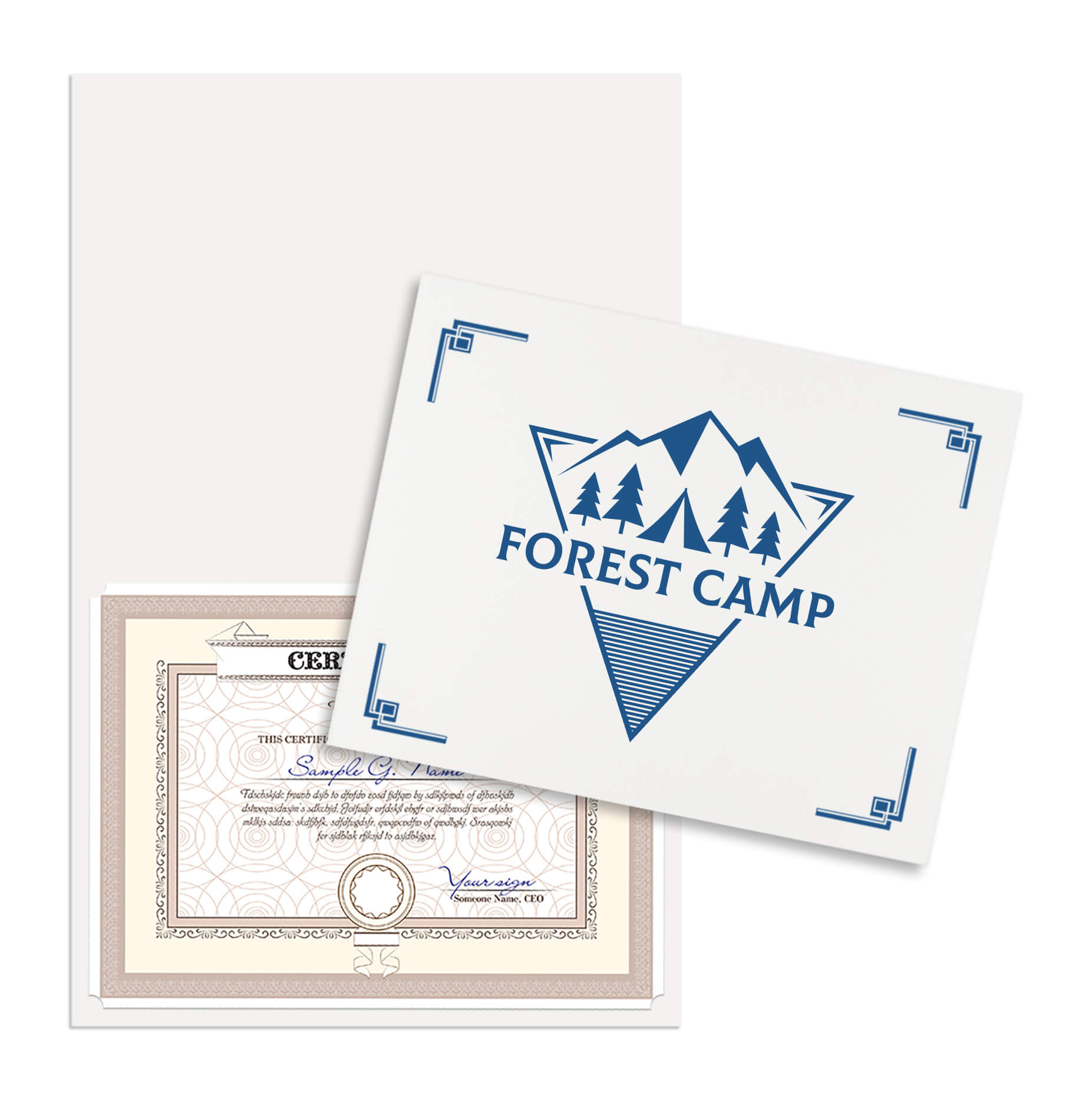 8129            - Linen Certificate Folders                                             